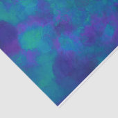 Lila blaues Grünelegantes Watercolor-Muster Seidenpapier (Ausschnitt)