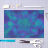 Lila blaues Grünelegantes Watercolor-Muster Seidenpapier (Handwerk)