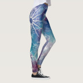 Lila blaues Himmelsmuster Leggings (Rechts)