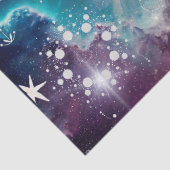 Lila blaues Himmelsmuster Seidenpapier (Detail)