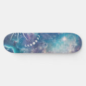 Lila blaues Himmelsmuster Skateboard (Horizontal)
