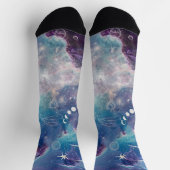 Lila blaues Himmelsmuster Socken (Oben)