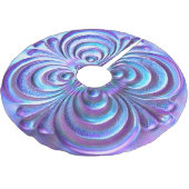 Lila blaues Iridesdesign Polyester Weihnachtsbaumdecke (Schrägansicht)