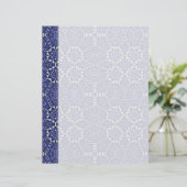 Lila blaues Kaleidoskop-Muster (Stehend Vorderseite)
