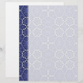 Lila blaues Kaleidoskop-Muster (Vorne/Hinten)