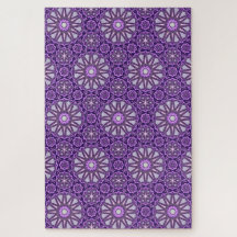Lila Blaues Kaleidoskop Pinwheel Mandala Muster