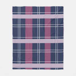 Lila blaues Kariertes Tartan Prüfmuster Fleecedecke