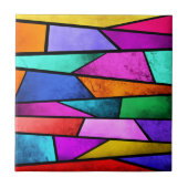 Lila , blaues Keramik Fliese (Vorderseite)