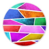 Lila blaues Keramiken-Rumpf aus gefärbtem Glas Keramikknauf (Vorderseite)