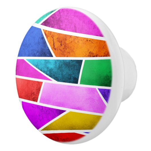 Lila blaues Keramiken-Rumpf aus gefärbtem Glas Keramikknauf (Rechts)