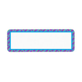 Lila blaues Muster Rücksendeadresse-Etikett