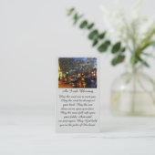 Lila blaues Orange im Erinnerungsgedächtnis Visitenkarte (Stehend Vorderseite)