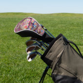 Lila Blaues Perserblumen Blume Peacock Golf Headcover (In SItu)