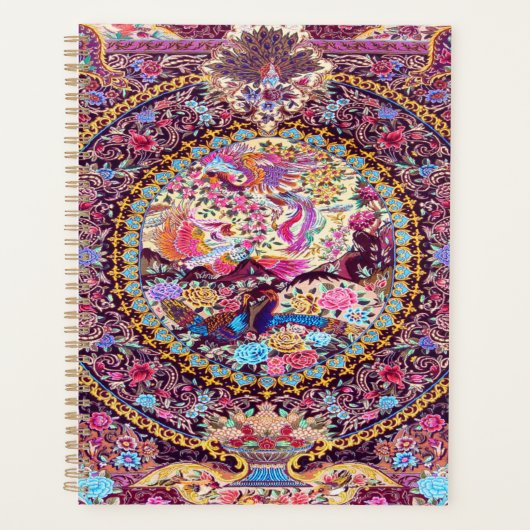 Lila Blaues Perserblumen Blume Peacock Planer (Vorderseite)
