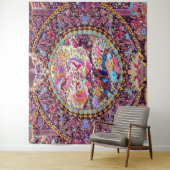 Lila Blaues Perserblumen Blume Peacock Wandteppich (Beispiel)