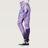 Lila blaues Pferd Unicorns-Mond-Mondpegasus Leggings (Links)