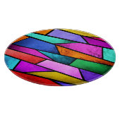 Lila blaues Schneidbrett aus festem Glas Schneidebrett (Ecke)