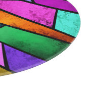 Lila blaues Schneidbrett aus festem Glas Schneidebrett (Ecke)