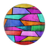 Lila blaues Schneidbrett aus festem Glas Schneidebrett (Vorderseite)