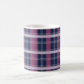 Lila blaues schottisches Tartan-Kariertes Muster Kaffeetasse (Mittel)