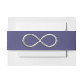 Lila blaues Silber Unendlichkeit Einladung Bauchba Einladungsbanderole (Vorderseite Beispiel)