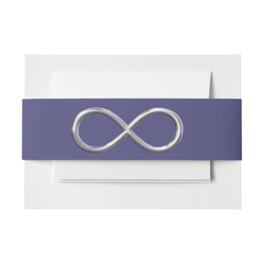 Lila blaues Silber Unendlichkeit Einladung Bauchba Einladungsbanderole (Vorderseite Beispiel)