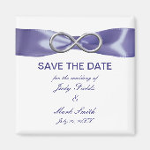 Lila blaues Silber Unendlichkeit Speichern Sie das Magnet (Vorne)