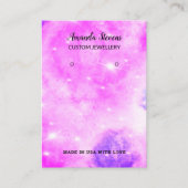 Lila blaues Sparkle-Chic-Ohrendisplay Visitenkarte (Vorderseite)