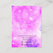 Lila blaues Sparkle-Chic-Ohrendisplay Visitenkarte (Rückseite)