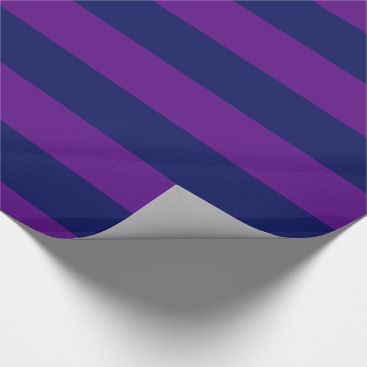 Lila, blaues XL-Streifen-Muster V Geschenkpapier (Ecke)
