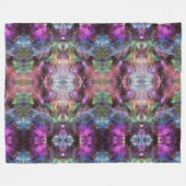 Lila-blaugrüne rosa-schwarze Nebel Fleecedecke (Vorderseite (Horizontal))