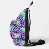 Lila-blaugrünes Boho-Krawatte-Dye-Muster Crossbody Bag (Rechts)