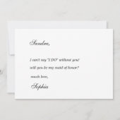 Lila Blaumohn als Überbrückungshilfe Einladung (Rückseite)