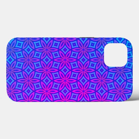 Lila-Blaurosa Kaleidoskop Muster Boho Case-Mate iPhone Hülle (Rückseite (Horizontal))