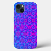 Lila-Blaurosa Kaleidoskop Muster Boho Case-Mate iPhone Hülle (Rückseite)