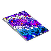 Lila-blaurosa-Mosaikfliesen-Muster-Notebook Notizblock (Rechte Seite)