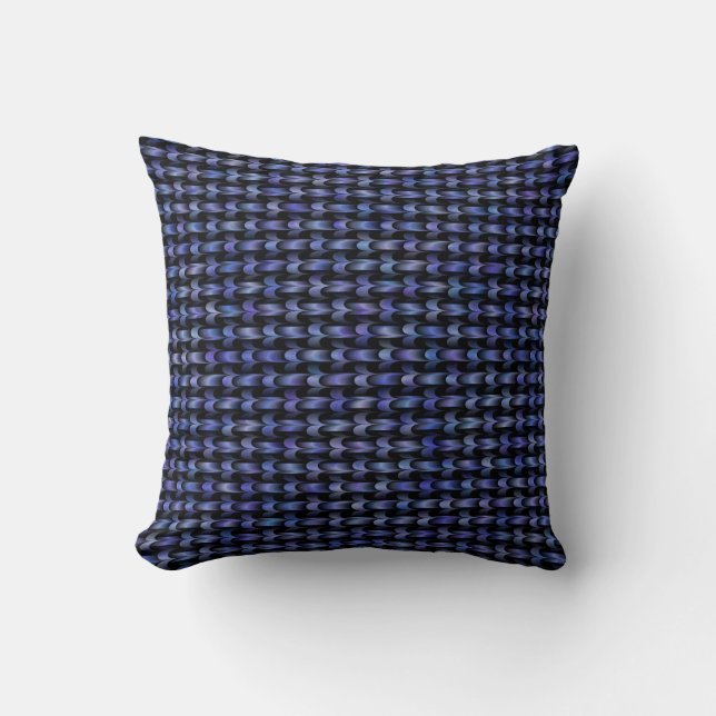 Lila blaurosa Weave-Muster Kissen (Vorderseite)