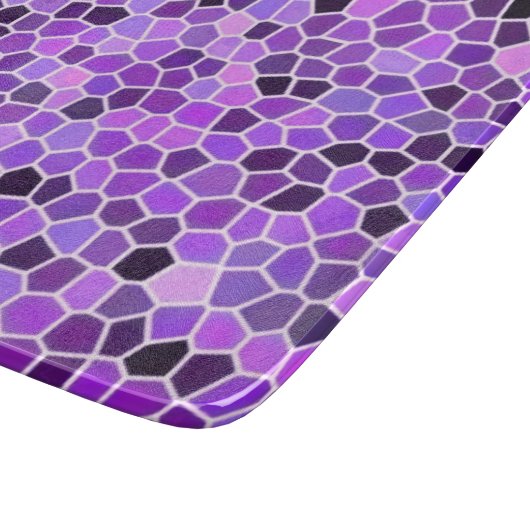 Lila Bleiglas Schneidebrett (Ecke)