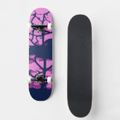 Lila Blick auf das Hawaiianische Ocean Beach Tree Skateboard (Vorderseite)