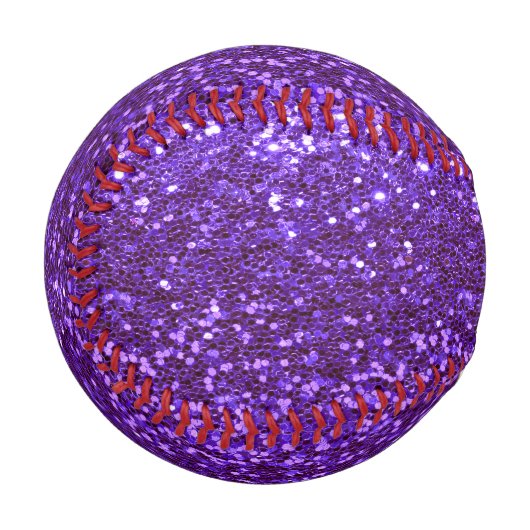 Lila Bling Girly Glam Funkelnd Baseball (Vorderseite Links)