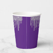 Lila Bling Girly Sparkle Pappbecher (Rechts)