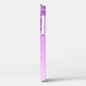 Lila Bling Luxury Sparkle Glitzer Monogram Case-Mate iPhone Hülle (Rückseite / Links)