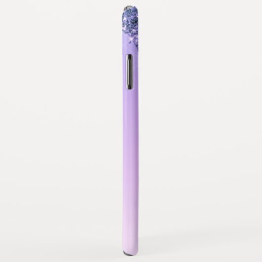 Lila Bling Luxury Sparkle Glitzer Monogram Case-Mate iPhone Hülle (Hinten/Rechts)