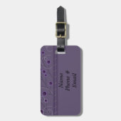 Lila Bliss Floral Gepäckanhänger (Vorderseite vertikal)