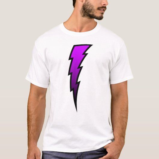 Lila Blitz-Bolzen T-Shirt (Vorderseite)
