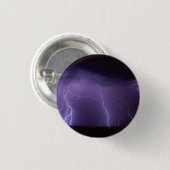 Lila Blitz in einem Nachtwüsten-Gewitter Button (Vorne & Hinten)