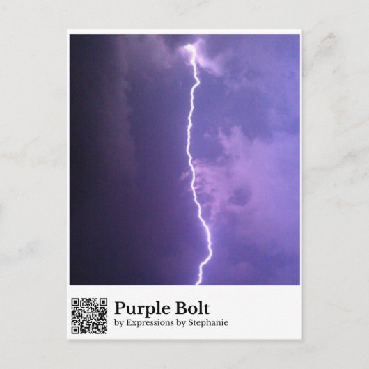 Lila Blitz Postkarte (Vorderseite)