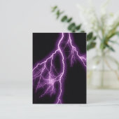 Lila Blitzabbildung Postkarte (Stehend Vorderseite)