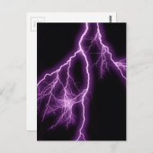 Lila Blitzabbildung Postkarte (Vorne/Hinten)