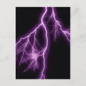 Lila Blitzabbildung Postkarte (Vorderseite)